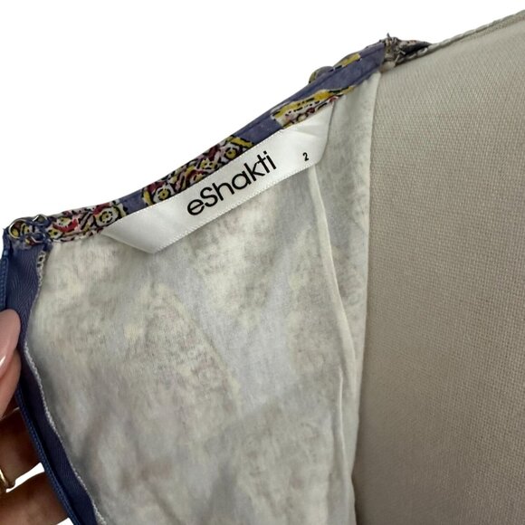 ESHAKTI Multicolor Leaf Print A Line Dress Size 2 - Picture 8 of 8